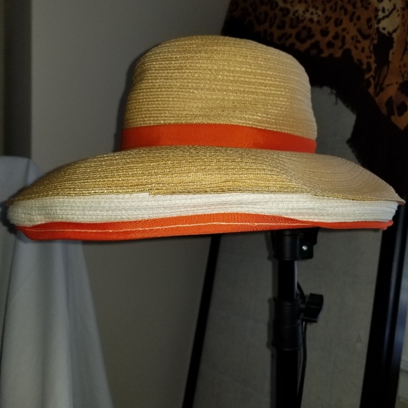 Dior Accessories B8235a Christian Dior Double Brim Sun Hat Poshmark